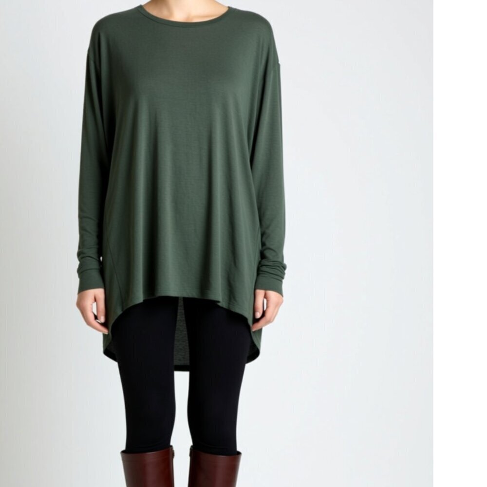 LuLaRoe Green Oversized Long Sleeve T-Shirt Size Large NWOT (G7)
